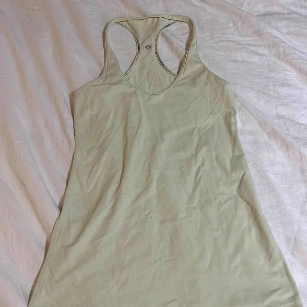 Lululemon light yellow reversible racerback tank top 6